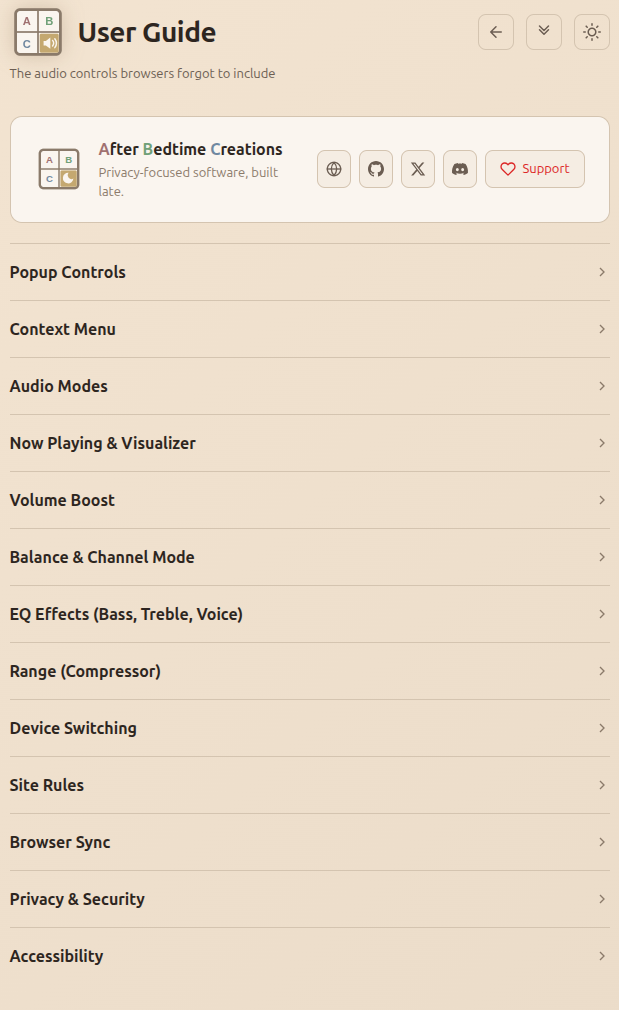 User Guide morning theme